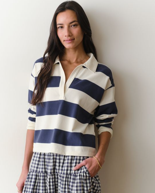 Marine Layer Luxe Sueded Polo Tee