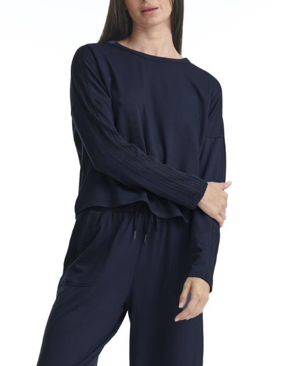 Splendid Jada Pointelle Sweatshirt