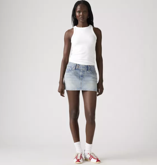 Levis Superlow Mini Skirt Roll It Up Clean