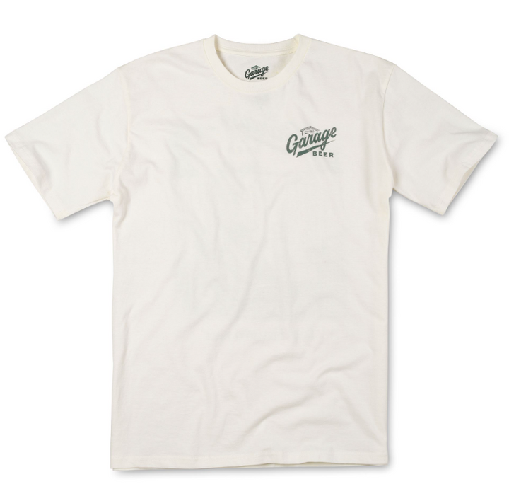 American Needle Red Label Garage Beer Lawn Mower Tee