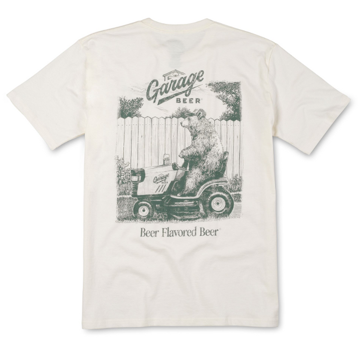 American Needle Red Label Garage Beer Lawn Mower Tee
