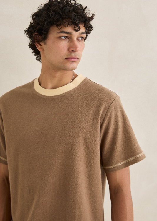Rhythm Contrast Vintage Terry Short Sleeve T-Shirt