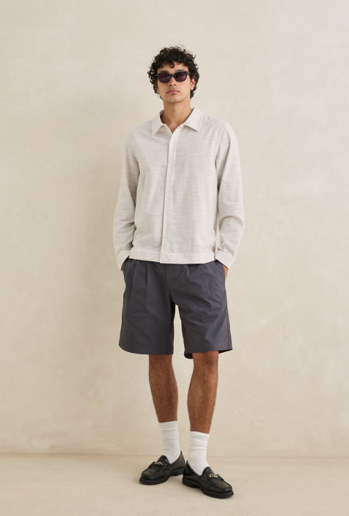 Rhythm Striped Linen Long Sleeve Shirt
