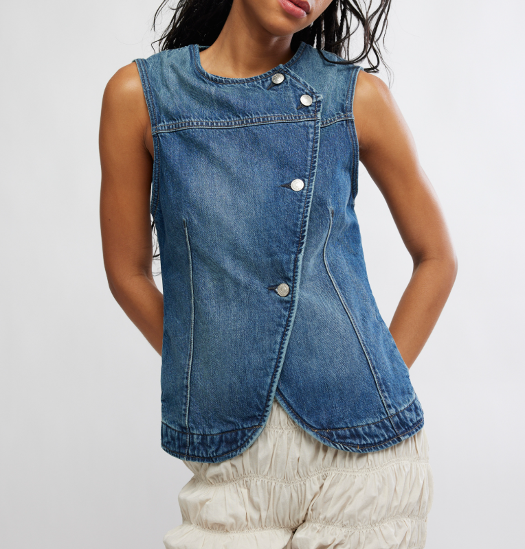 Free People Maris Denim Top