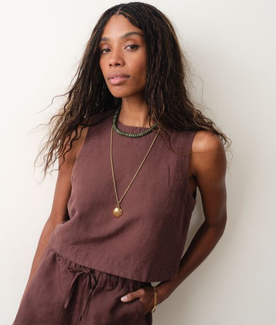 Marine Layer Quinn Linen Tank