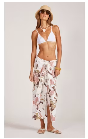 Bobi Summer Romance Faux Sarong Skirt