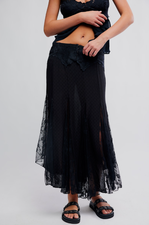Free People Nice to Meet You 1/2 Slip Skirt