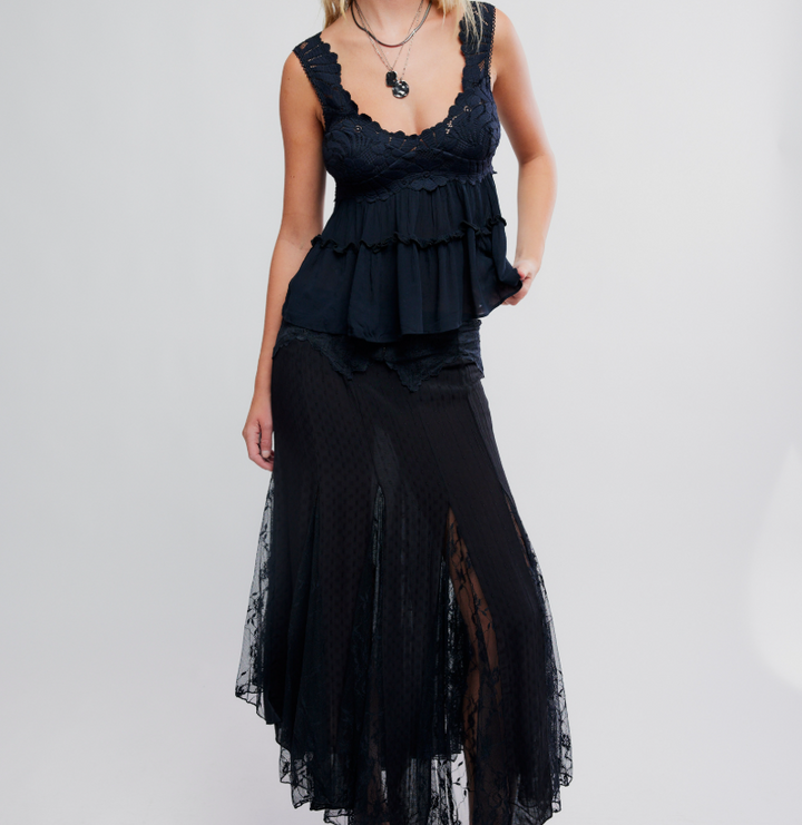 Free People Nice to Meet You 1/2 Slip Skirt
