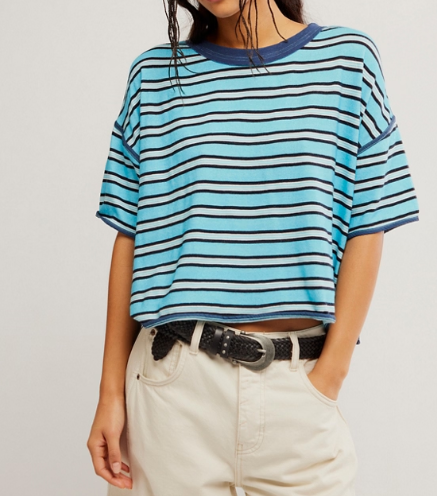 Free People Clean Rugby Tee
