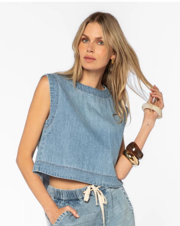 Velvet Heart Myka Uptown Blue Top