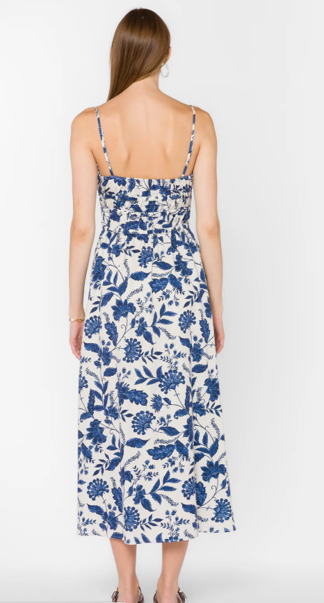 Velvet Heart Tanella Blue Floral Midi Dress