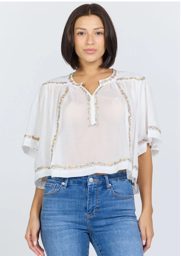 Dear John Jada Embroidered Blouse