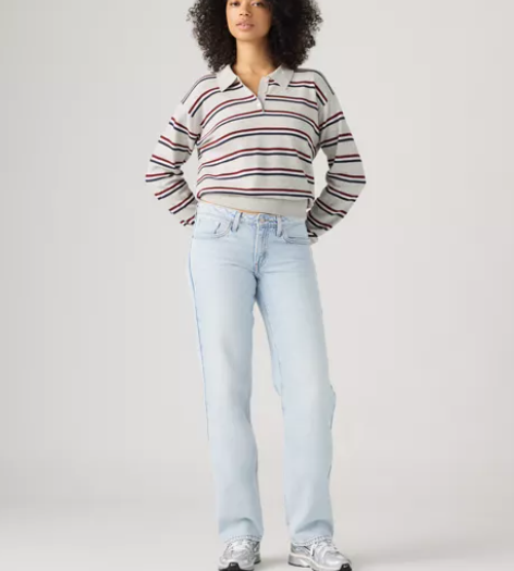 Levis Superlow Straight Abraided Art Jean