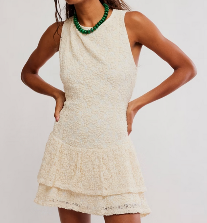 Free People Slow Burn Lace Mini Dress