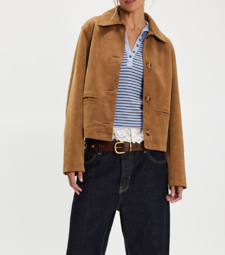 Free People Hera Vegan Suede Jacket