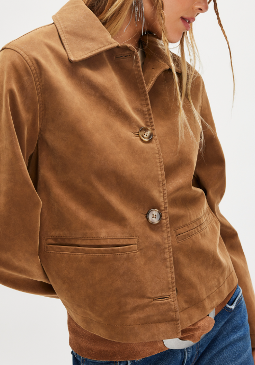 Free People Hera Vegan Suede Jacket