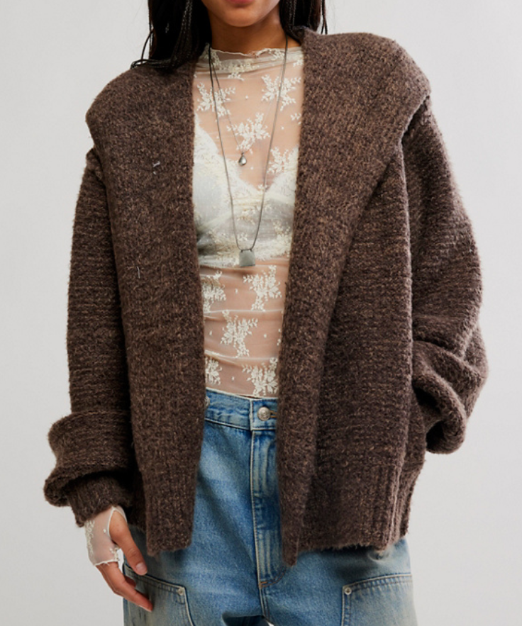 Free People Thistle Hooded Cardi