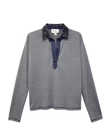 Fifteen Twenty Kendal Sequin Collar Top
