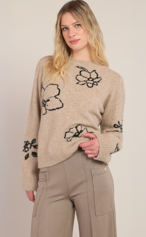 Room 34 Flower Crewneck Sweater