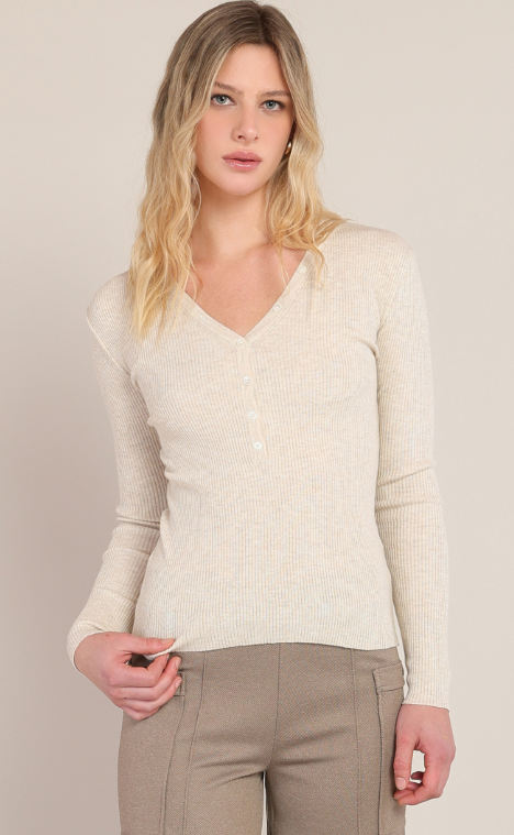 Room 34 Ribbed Sweater Top