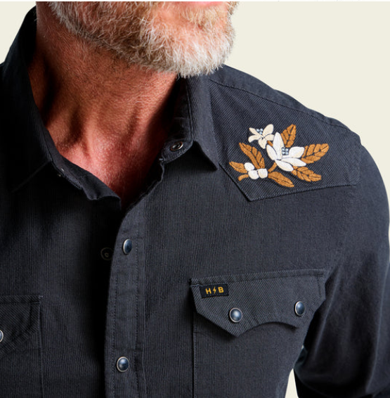 Howler Brothers Crosscut Deluxe Longsleeve-Orange Blossoms