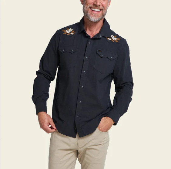 Howler Brothers Crosscut Deluxe Longsleeve-Orange Blossoms