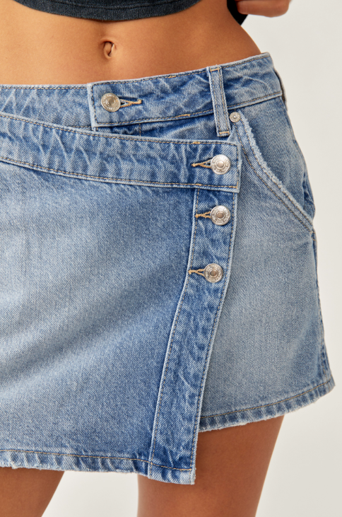 Free People Wynne Denim Skirt