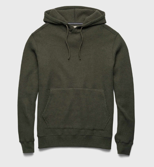 Surfside Ivan Waffle Thermal Pullover Hoodie