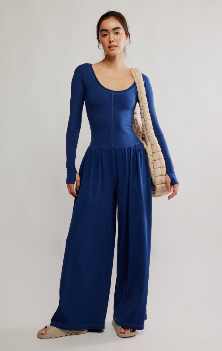 Free People Hot Shot Wide Leg Onesie