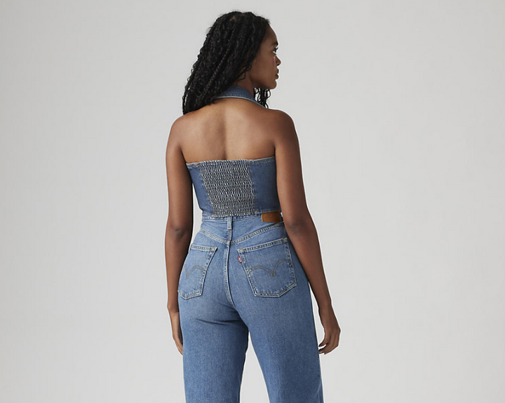 Levis Bria Denim Corset Halter Top