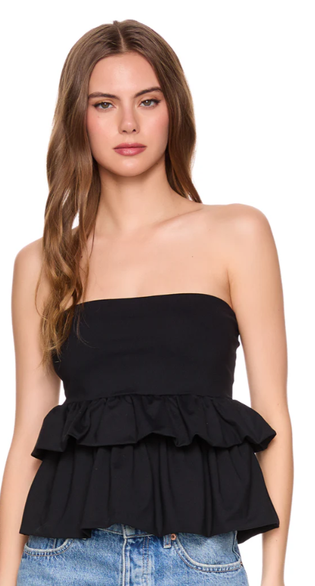 Susana Monaco Tube Ruffle Tiered Top