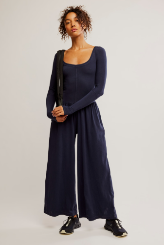 Free People Hot Shot Wide Leg Onesie