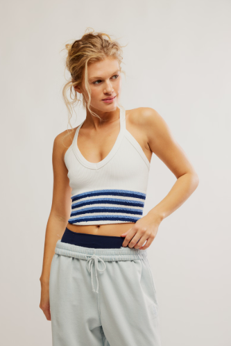 Free People All Clear V-Neck Stripe Cami