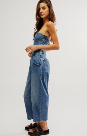 Free People Je Suis Pret Barrel Jumpsuit