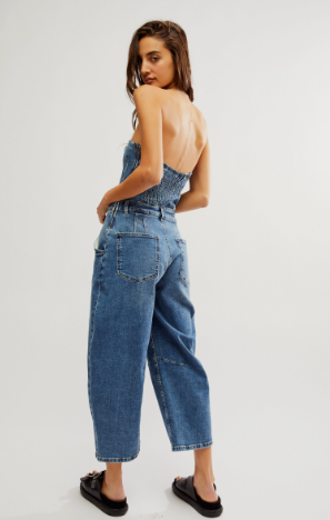 Free People Je Suis Pret Barrel Jumpsuit