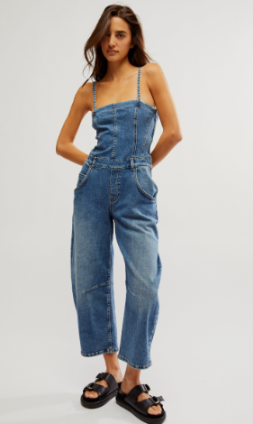 Free People Je Suis Pret Barrel Jumpsuit