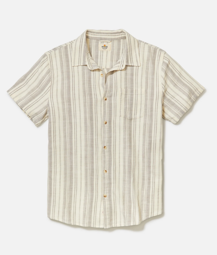 Marine Layer Short Sleeve Classic Stretch Selvage Shirt