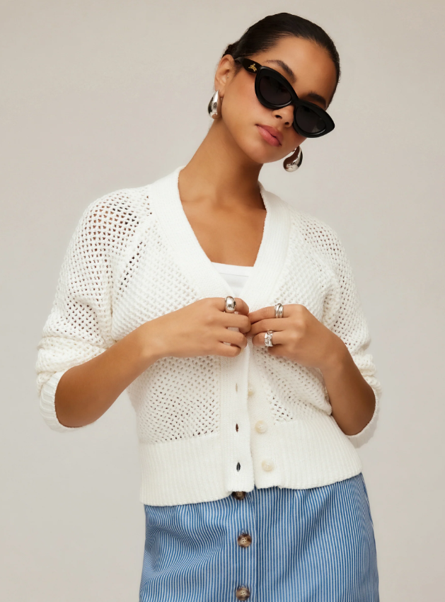 Fifteen Twenty Ellen Crochet Cardigan Sweater