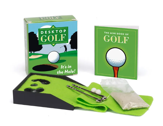 Golf de bureau de presse en cours d'exécution