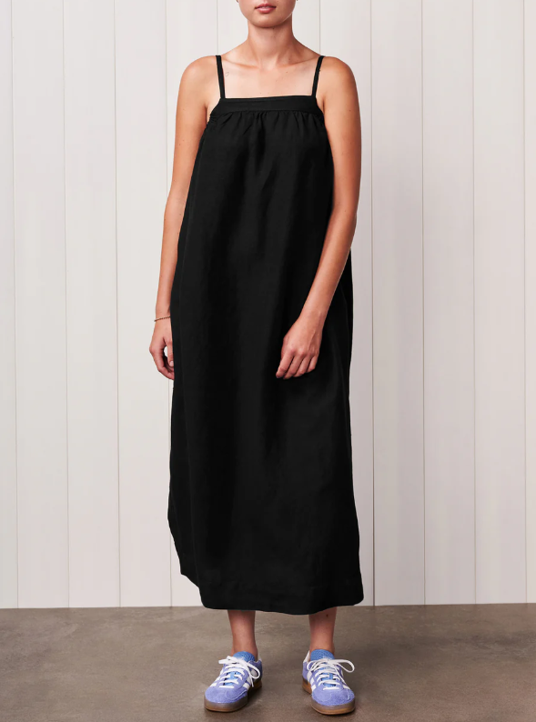 Stateside Linen A-line Maxi Dress