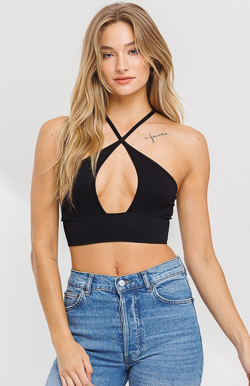 Better Be Seamless Front Cross Crop Top