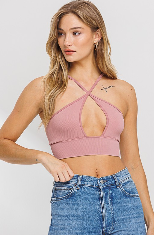 Better Be Seamless Front Cross Crop Top