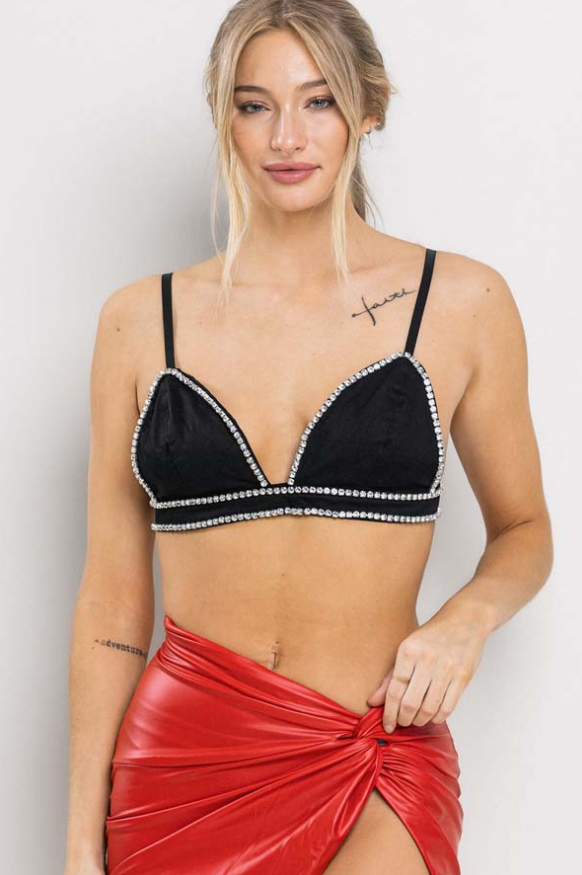 Better Be Dazzling Rhinestone Bra Top