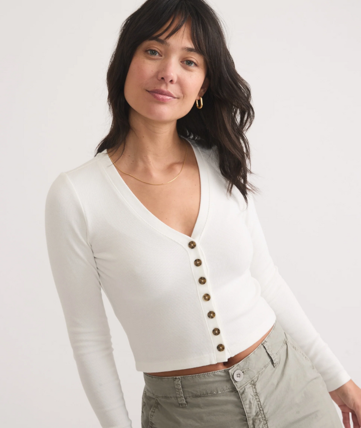 Marine Layer Lexi Rib Sun-In Button Through