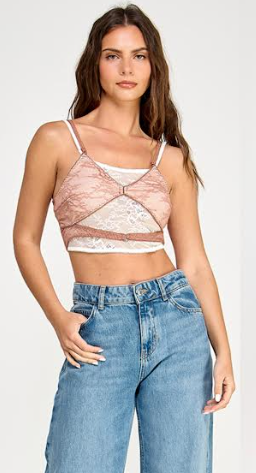 Spring Haze Lace Crop Top