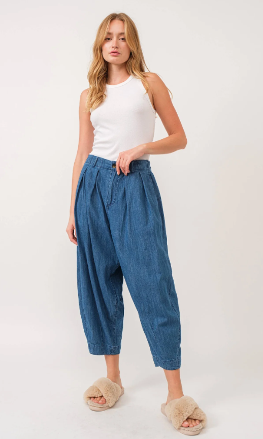 Aaron & Amber Carrot Soft Baggy Denim Pants