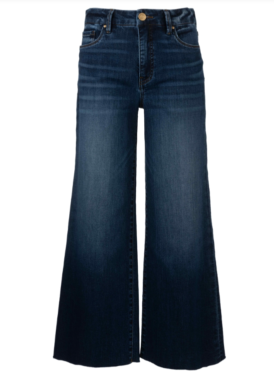 Kut Meg High Rise Fab AB Wide Leg Raw Jean