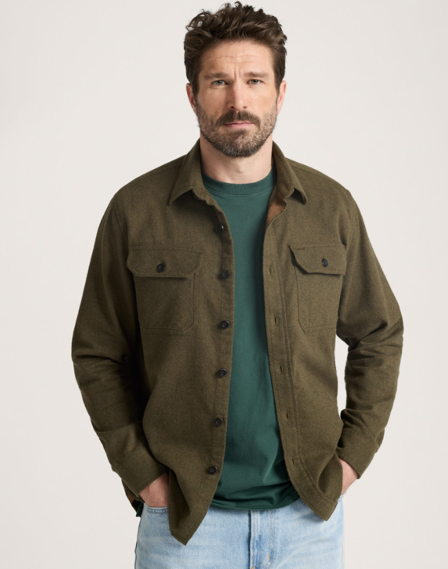 Pendleton Solid Burnside Flannel Shirt