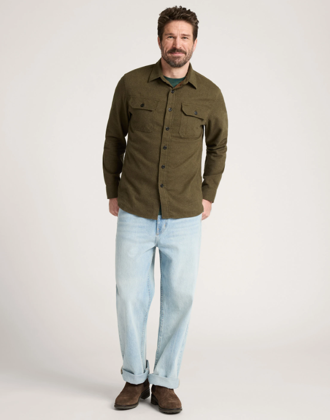 Pendleton Solid Burnside Flannel Shirt