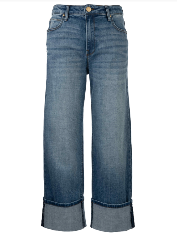 Kut Sienna High Rise Straight Leg-Rolled Up 5" Jean